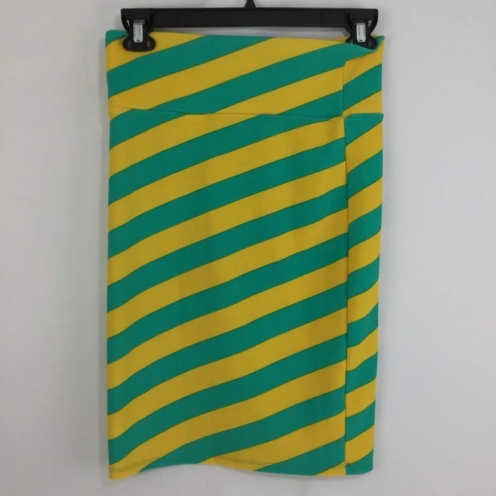 LuLaRoe Cassie Diagonal Stripe Pencil Skirt Small